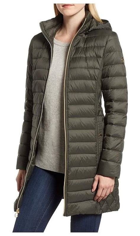 michael kors long quilted coat|Michael Kors winter puffer jacket.